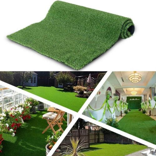 3ft x 32ft Premium Artificial Turf Mat with Drainage Holes. Thick Fake Grass with Rubber Backing, Ideal for Indoor/Outdoor Pet Areas,, Patio & Balcony Decor(Grass height 0.6 inches/1.5cm) - JM Variety Store